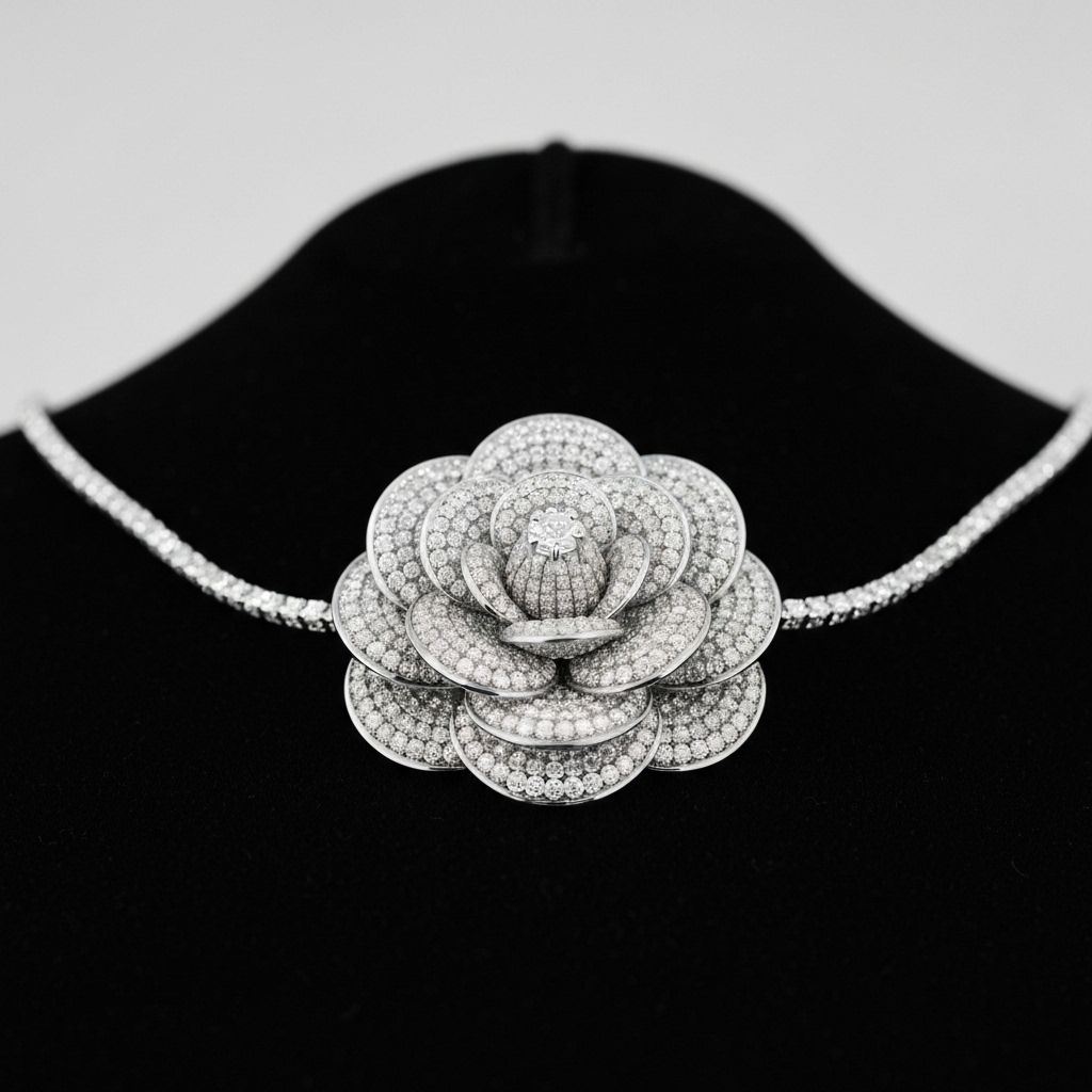 Camellia Diamond Necklace